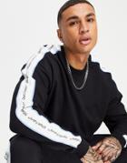 Asos Dark Future Oversized Sweatshirt In Black With Logo Taping - Part Of A Set