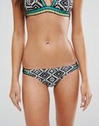 New Look Geo-tribal Bikini Bottom - Black