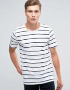 Minimum Breton Stripe Ware T-shirt - White