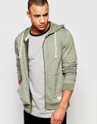 Jack & Jones Zipped Through Hoodie - Olivine