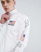 Penn Sport Windbreaker Jacket In White - White
