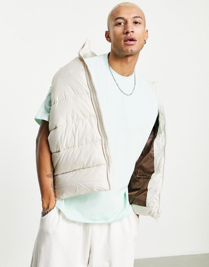 Asos Design Oversized T-shirt With Crew Neck In Light Green