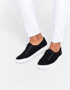 Fred Perry Aubyn Black Flocked Polka Dot Twill Sneakers