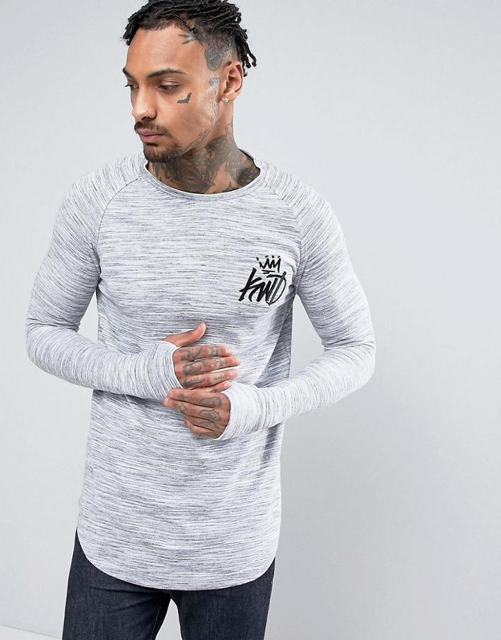 Kings Will Dream Long Sleeve T-shirt With Logo - Gray
