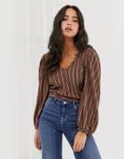 Free People Fall Nights Wrap Front Top-multi
