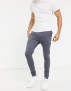 Le Breve Mix And Match Lounge Sweatpants In Navy Heather