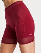 Asos 4505 Hourglass Mesh Detail Legging Short-red