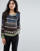 Endless Rose Embellished Sweater - Black