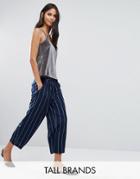 Y.a.s Tall Sheim Awkward Length Pinstripe Pant Co-ord - Navy