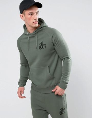 Bee Inspired Hoodie In Khaki - Green