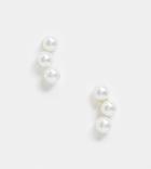 Kingsley Ryan Exclusive Ear Climber Earrings In Pearl-silver