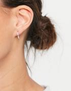Topshop Medium Hoop Earrings In Silver