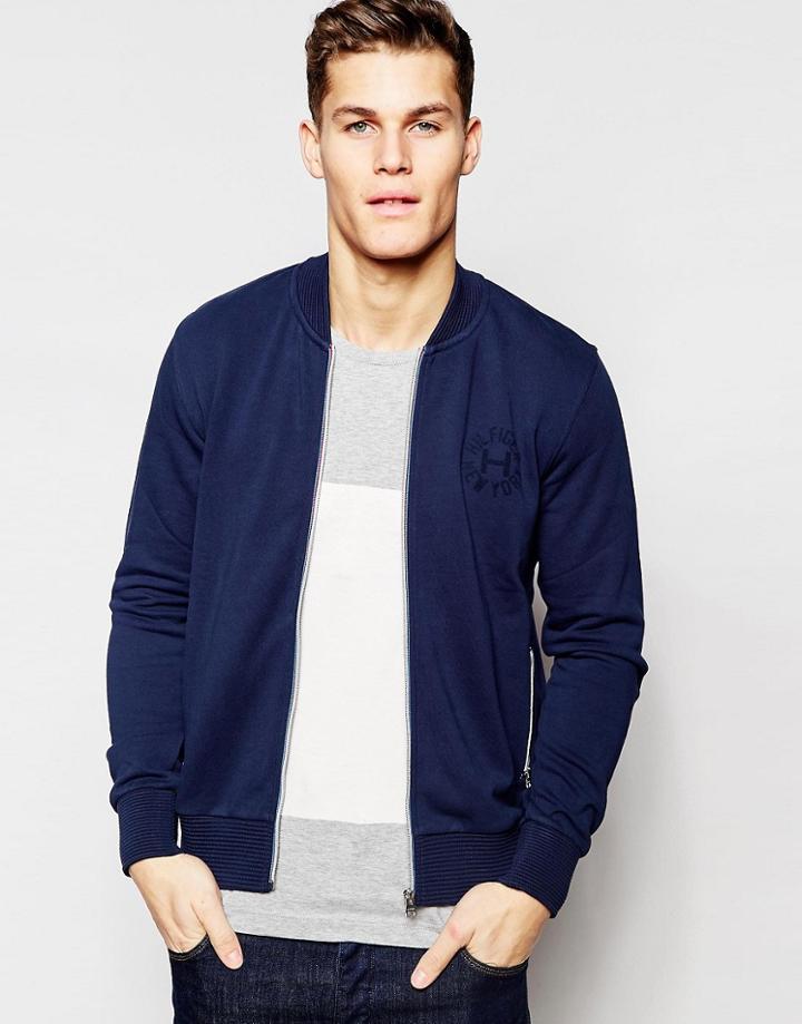 Tommy Hilfiger Bomber In Navy - Navy