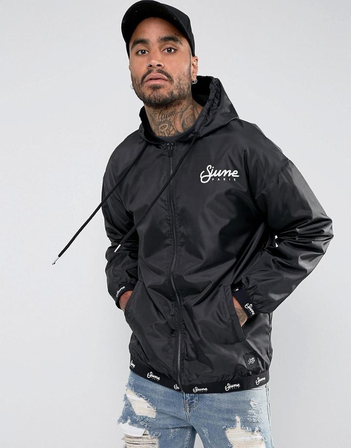 Sixth June Coach Jacket With Hood In Black - Black