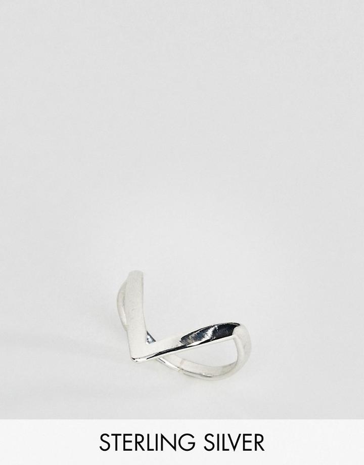 Kinglsey Ryan Sterling Silver Minimal Arrow Ring - Silver