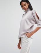 Y.a.s Cut Blouse - Silver