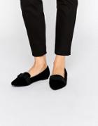 Miss Kg Bow Slipper Flat Shoes - Black