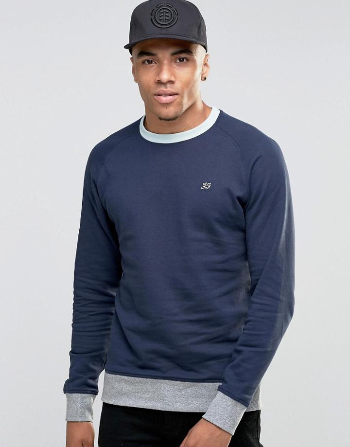 Jack & Jones Color Block Sweat - Navy