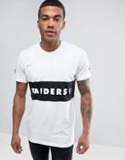 New Era T-shirt With Raiders Panel - White