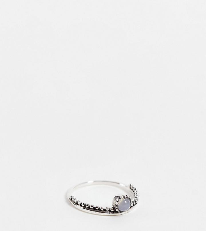 Kingsley Ryan Moonstone Bobble Ring In Sterling Silver