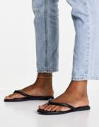 Lipsy Padded Strap Flip Flop In Black