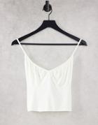 Asos Design 90s Halter Strappy Back Top-white