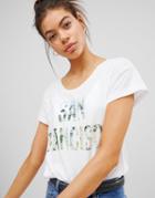 Blend She Fran San Fransicsco Foil Print T-shirt - White