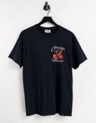 Vintage Supply Cherries & Berries Print T-shirt In Black