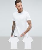 Asos T-shirt With Crew Neck 2 Pack Save - White