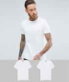 Asos T-shirt With Crew Neck 2 Pack Save - White