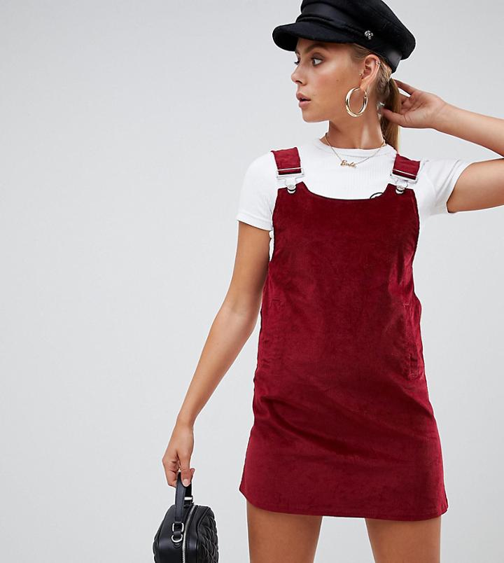 Missguided Cord Jumper Dress - Red