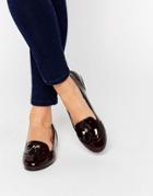 Miss Kg Karina Tassle Brogue Slipper Shoes - Wine Patent