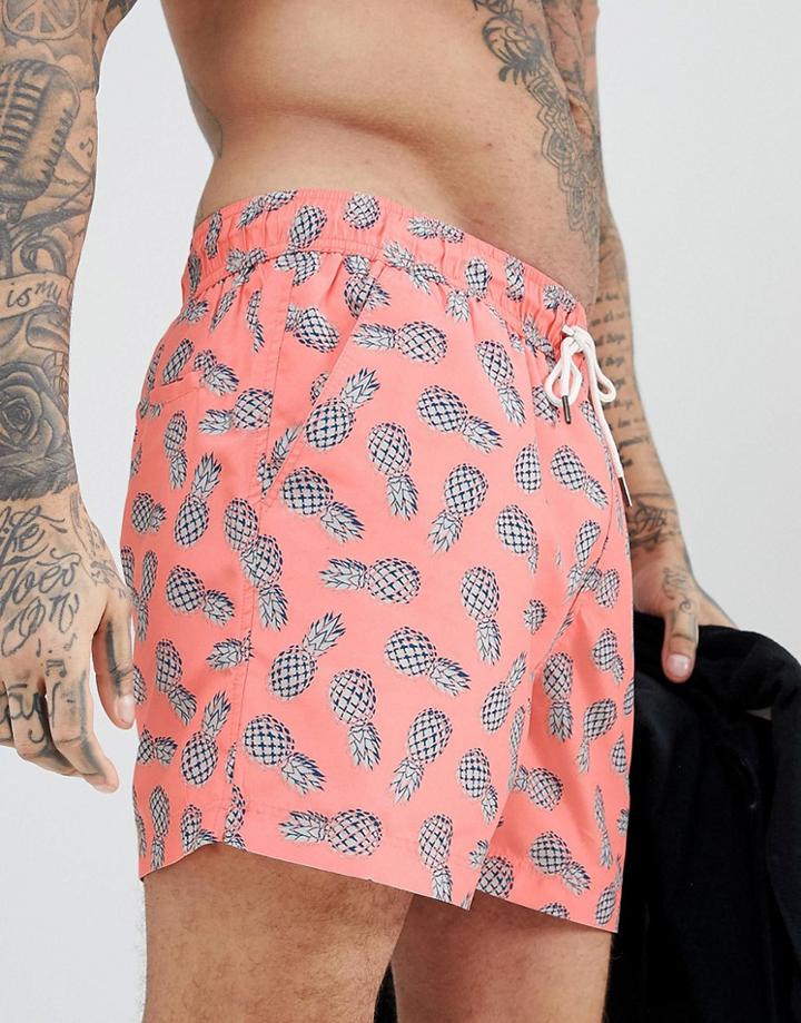 Threadbare Swim Shorts - Orange