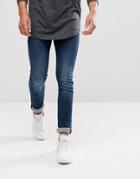 Armani Jeans J10 Skinny Fit Stretch Mid Wash Jeans - Blue
