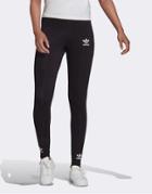 Adidas Originals Trefoil Logo Play Leggings In Black