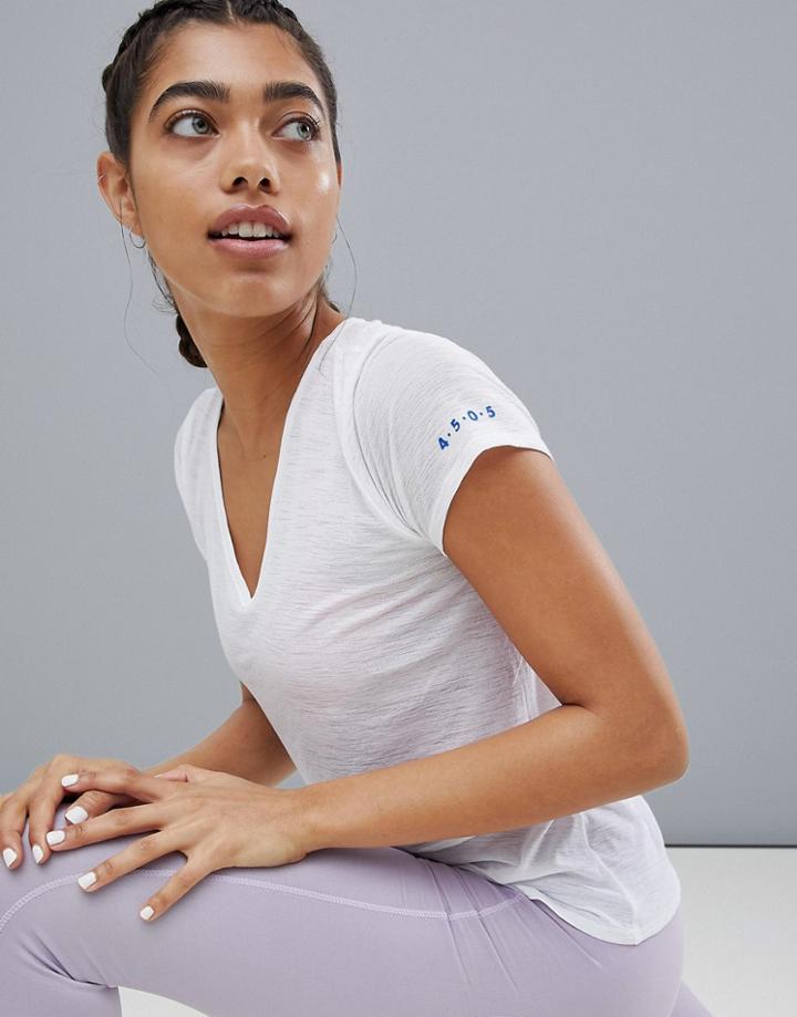 Asos 4505 Training T-shirt In Sheer Breathable Fabric - White