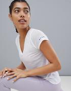 Asos 4505 Training T-shirt In Sheer Breathable Fabric - White