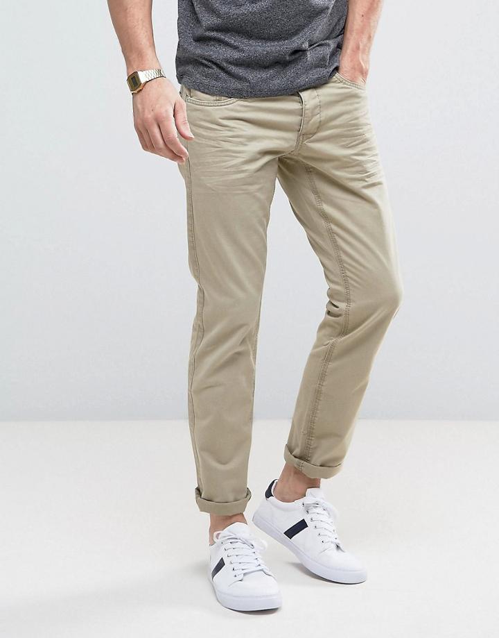 Esprit 5 Pocket Casual Pants In Camel - Beige