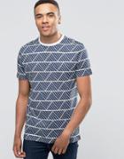 New Look T-shirt In Navy With Geo Print - Navy