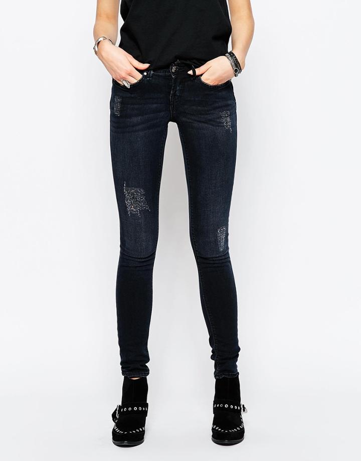 Blend She Nova Rachel Skinny Blue Black Jeans - Black Blue