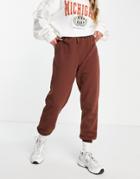 Miss Selfridge Chocolate Lounge Slim Sweatpants-brown