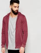 Only & Sons Zip Up Hoodie - Red