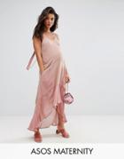 Asos Maternity Casual Parachute Maxi Dress - Pink