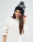 Boardmans Penguin Knitted Beanie Hat - Gray