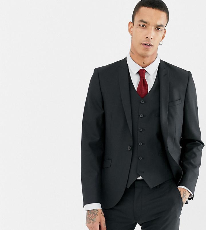 Heart & Dagger Skinny Suit Jacket-black