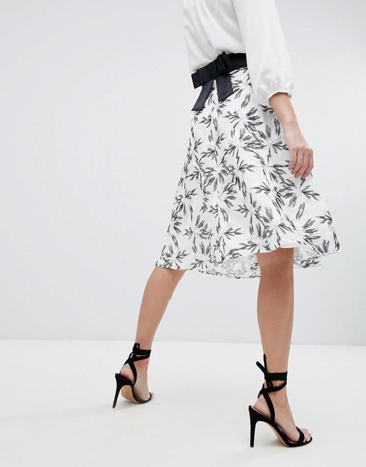 Vesper Printed Skater Skirt-multi
