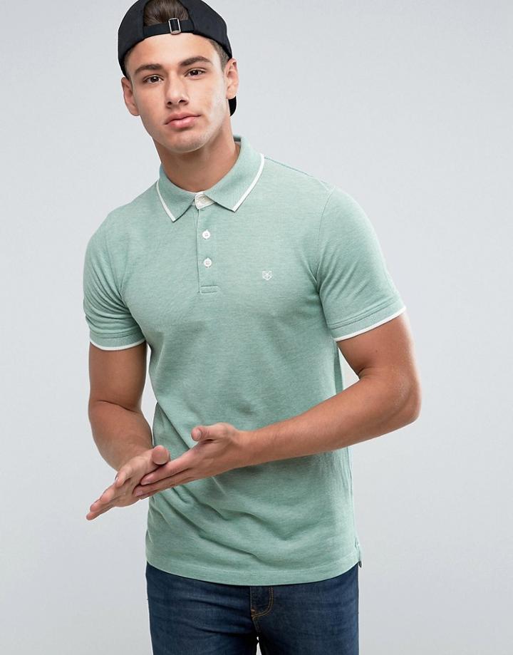 Jack & Jones Premium Tipped Polo - Green