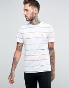 Original Penguin Birdseye Color Block Long Line T-shirt - White