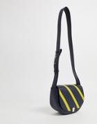 French Connection Claudia Bloc Stripe Handbag-navy