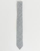 Twisted Tailor Tie In Herringbone Gray